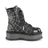 Vegan noir 5 cm SLACKER-88 bottines demonia plateforme