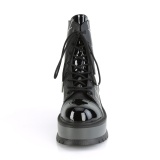 Vegan noir 5 cm SLACKER-88 bottines demonia plateforme