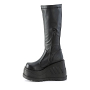 Vegan noires 12 cm STOMP-200 bottes compenses plateforme cyberpunk