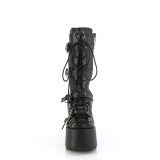 Vegan noires 13 cm CAMEL-115 bottes plateforme chunky talons pais