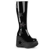 Vegan noires 13 cm DYNAMITE-218 bottes compenses plateforme emo punk