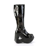 Vegan noires 13 cm DYNAMITE-218 bottes compenses plateforme emo punk