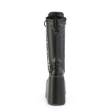Vegan noires 14 cm SWING-150 bottes cyberpunk plateforme