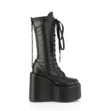 Vegan noires 14 cm SWING-150 bottes cyberpunk plateforme