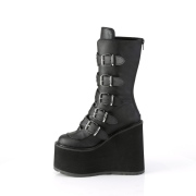 Vegan noires 14 cm SWING-230 bottes cyberpunk plateforme