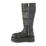 Vegan noires 5 cm SLACKER-230 bottes cyberpunk plateforme