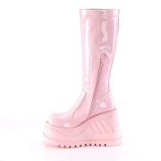 Vegan rose 12 cm STOMP-200 bottes compenses plateforme cyberpunk