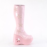 Vegan rose 13 cm DYNAMITE-218 bottes compenses plateforme emo punk