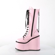 Vegan rose 14 cm SWING-150 bottes cyberpunk plateforme