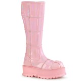 Vegan rose 5 cm SLACKER-230 bottes cyberpunk plateforme