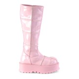 Vegan rose 5 cm SLACKER-230 bottes cyberpunk plateforme