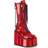 Vegan rouge 14 cm SWING-150 bottes cyberpunk plateforme