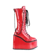 Vegan rouge 14 cm SWING-150 bottes cyberpunk plateforme