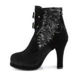 Velours 10 cm CRYPTO-51 bottines gothique semelles paisses