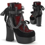 Velours 11,5 cm CHARADE-110 bottines demonia plateforme