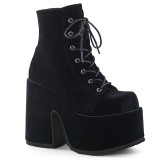 Velours 13 cm CAMEL-203 chunky bottines demonia plateforme