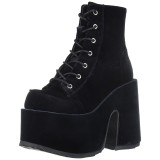 Velours 13 cm CAMEL-203 chunky bottines demonia plateforme