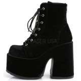 Velours 13 cm CAMEL-203 chunky bottines demonia plateforme