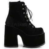 Velours 13 cm CAMEL-203 chunky bottines demonia plateforme