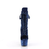 Velours 18 cm ADORE-1045VEL bottines  talons aiguilles bleues + protection