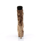 Velours 18 cm ADORE-1045VEL bottines  talons aiguilles khaki + protection