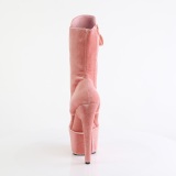 Velours 18 cm ADORE-1045VEL bottines  talons aiguilles rose + protection