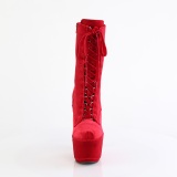 Velours 18 cm ADORE-1045VEL bottines  talons aiguilles rouge + protection
