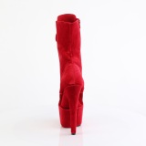 Velours 18 cm ADORE-1045VEL bottines  talons aiguilles rouge + protection