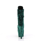 Velours 18 cm ADORE-1045VEL bottines  talons aiguilles vertes + protection