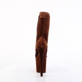 Velours 20 cm FLAMINGO-1045VEL bottines  talons aiguilles brun + protection