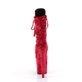 Velours 20 cm FLAMINGO-1045VEL bottines  talons aiguilles rouge + protection