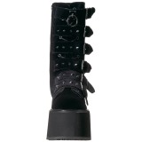 Velours 9 cm DAMNED-225 plateformes bottes  boucles pour femmes