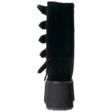 Velours 9 cm DAMNED-225 plateformes bottes  boucles pour femmes