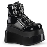 Verni 11,5 cm BEAR-104 bottines demonia plateforme noir