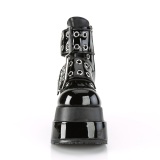 Verni 11,5 cm BEAR-104 bottines demonia plateforme noir
