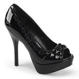 Verni 13,5 cm PIXIE-18 chaussures escarpins bout ouvert