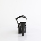Verni 13 cm MARTINI-509 noirs sandales talons hauts plateforme