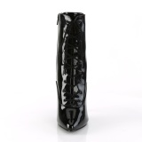 Verni 13 cm SEDUCE-1020 fétiche bottines à talons aiguilles noirs