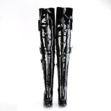 Verni 13 cm SEDUCE-3019 cuissardes pour homme et drag queens en noires