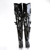 Verni 13 cm SEDUCE-3019 cuissardes pour homme et drag queens en noires