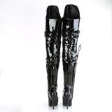 Verni 13 cm SEDUCE-3080 cuissardes pour homme et drag queens en noires