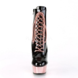 Verni 15,5 cm DELIGHT-1020 Bottines Plateforme Chrome Rose