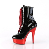 Verni 15,5 cm DELIGHT-1020 Bottines Plateforme Chrome Rouge