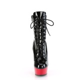 Verni 15,5 cm DELIGHT-1020 Bottines Plateforme Rouge