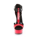 Verni 15 cm DELIGHT-663 T-Strap talons hauts pleaser plateforme