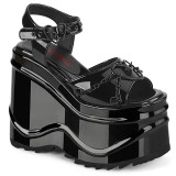 Verni 15 cm Demonia WAVE-09 lolita sandale talon compens plateforme