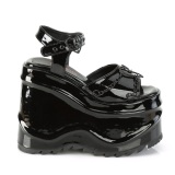 Verni 15 cm Demonia WAVE-09 lolita sandale talon compens plateforme