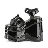 Verni 15 cm Demonia WAVE-13 lolita sandale talon compens plateforme