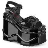 Verni 15 cm DemoniaCult WAVE-09 lolita sandale talon compensé plateforme