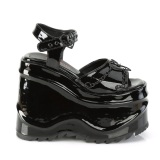 Verni 15 cm DemoniaCult WAVE-09 lolita sandale talon compens plateforme